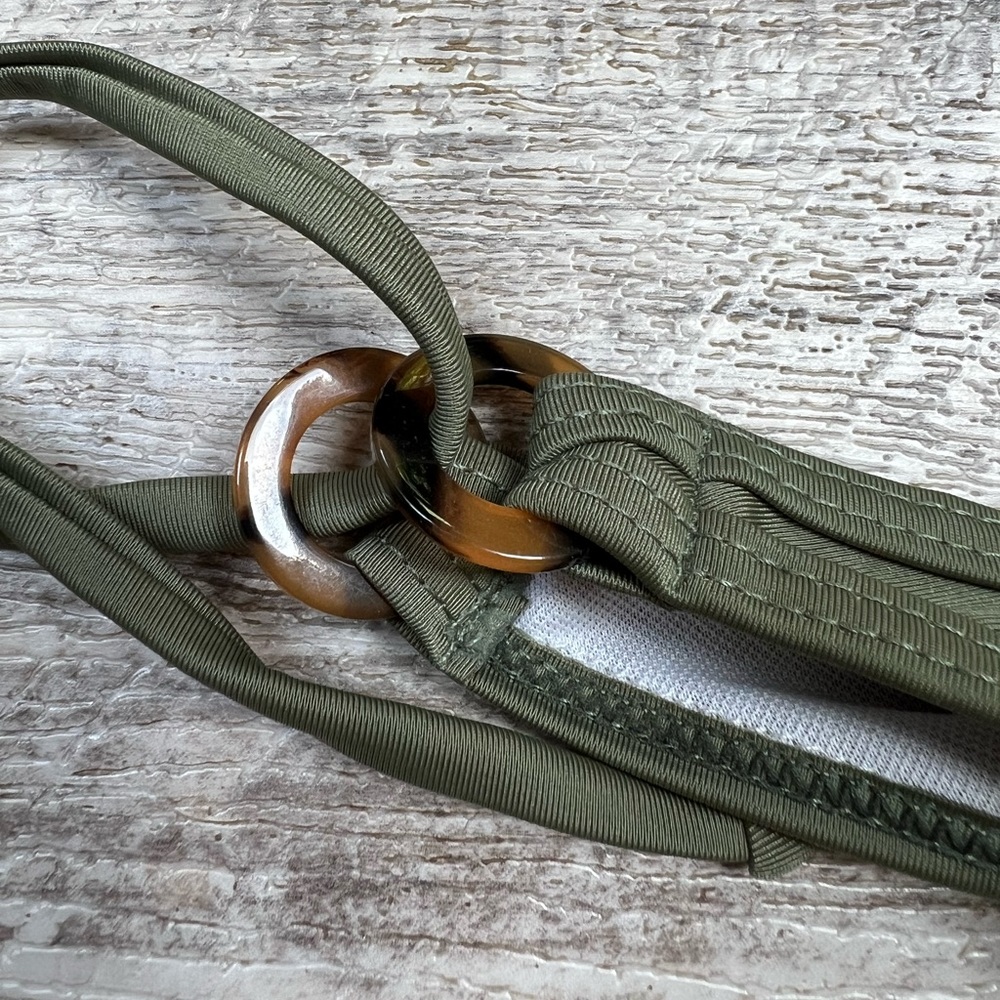 boohoo forest green ring detail micro bikini - Picture 4 of 10